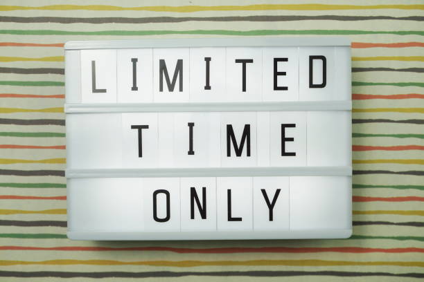 istock Top view Limited Time Only word on light box Flat lay 1169265871