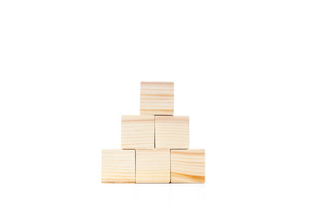 istock Wooden block toy with a pyramid shape 1169268052