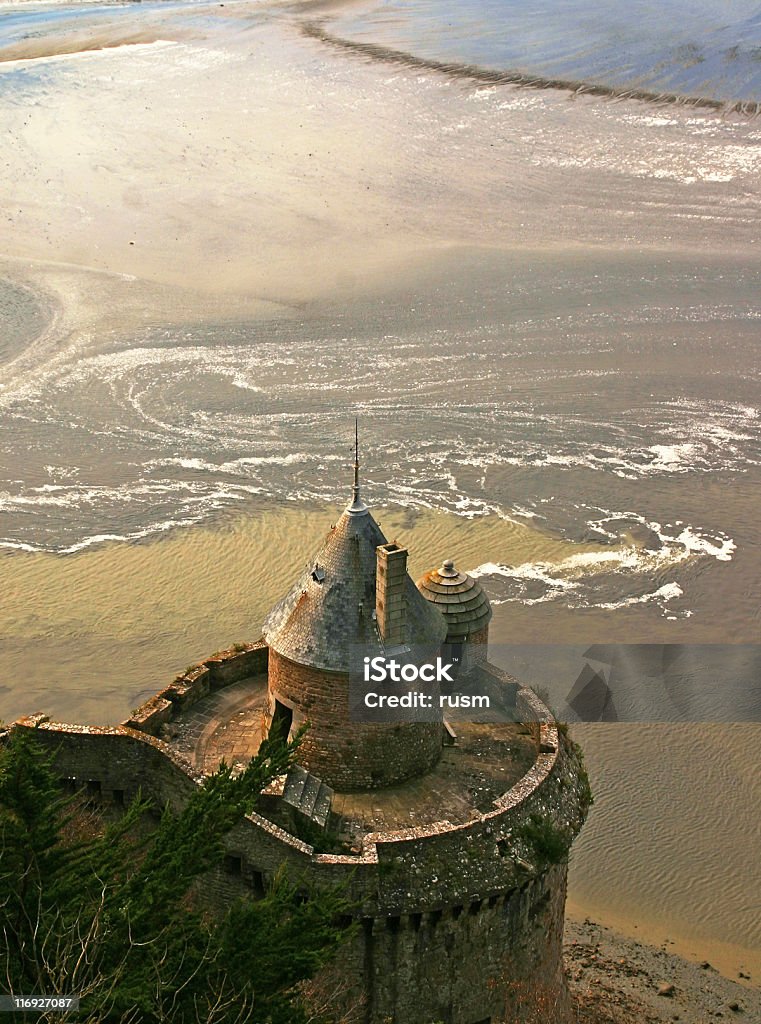 Low tide, Mont Saint-Michel, France  France Stock Photo