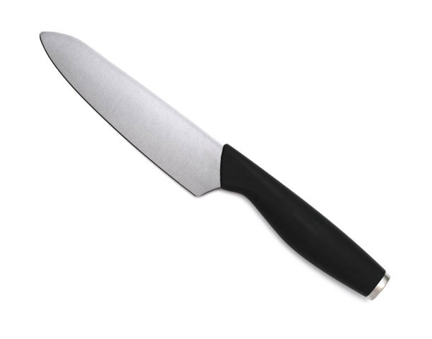 istock stainless steel knife with black handle on white background 1169272501