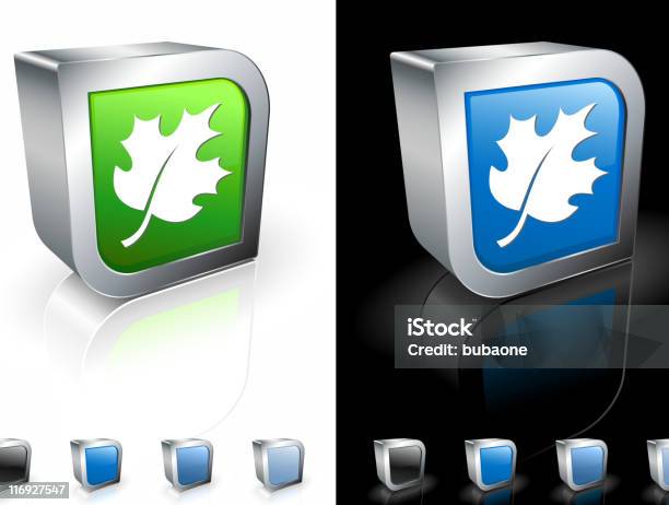 Vetores de Azul E Verde Ícones Em 3d Com Um Branco Folha De Bordo e mais imagens de Azul