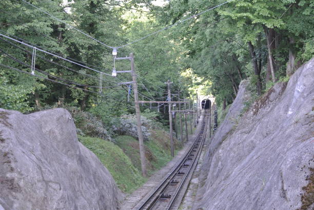 istock Cable car railroad track in Tateyama 1169276197
