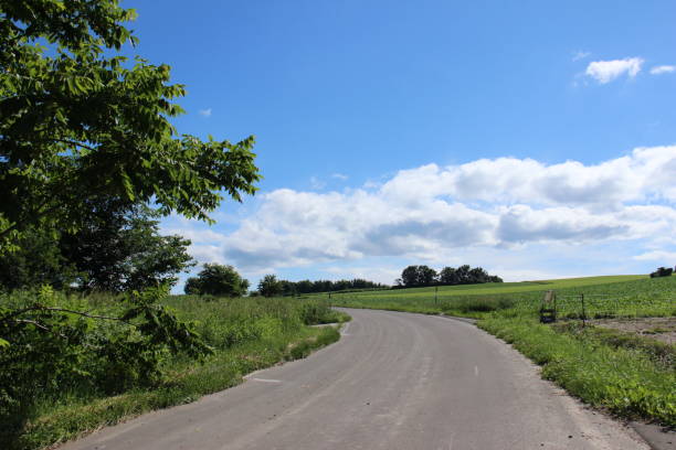 istock Rural road and blue sky 1169277213