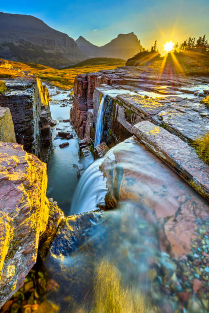 parco nazionale del ghiacciaio in montana usa - us glacier national park foto e immagini stock