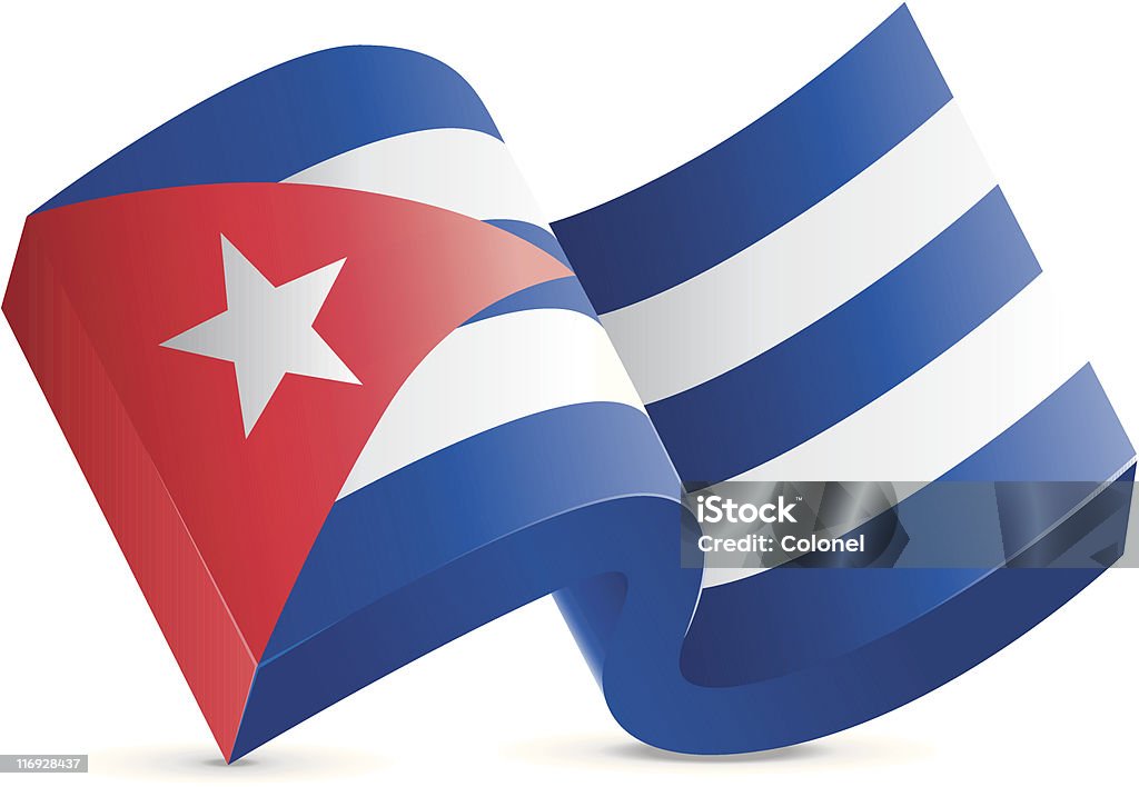 Kuba-Chunky flagę - Grafika wektorowa royalty-free (Ameryka Łacińska)
