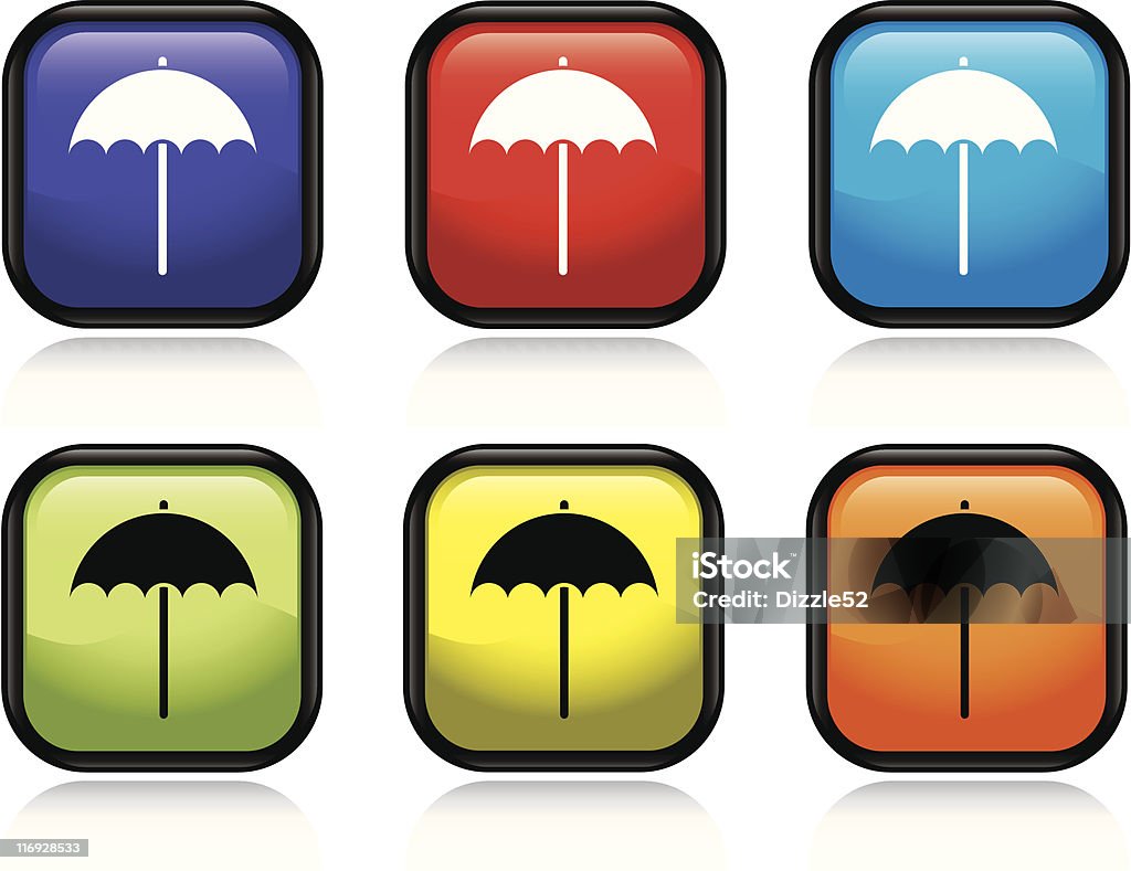 Regenschirm-Symbol - Lizenzfrei Blau Vektorgrafik