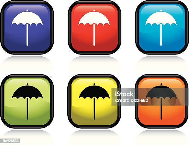 Regenschirmsymbol Stock Vektor Art und mehr Bilder von Blau - Blau, Design, Designelement