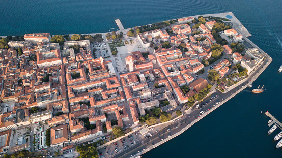 Zadar Old Town, aerial view