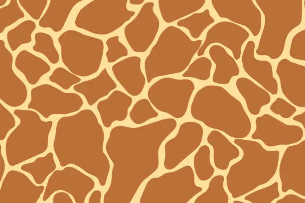 Vector illustration of giraffe texture pattern seamless illustration background