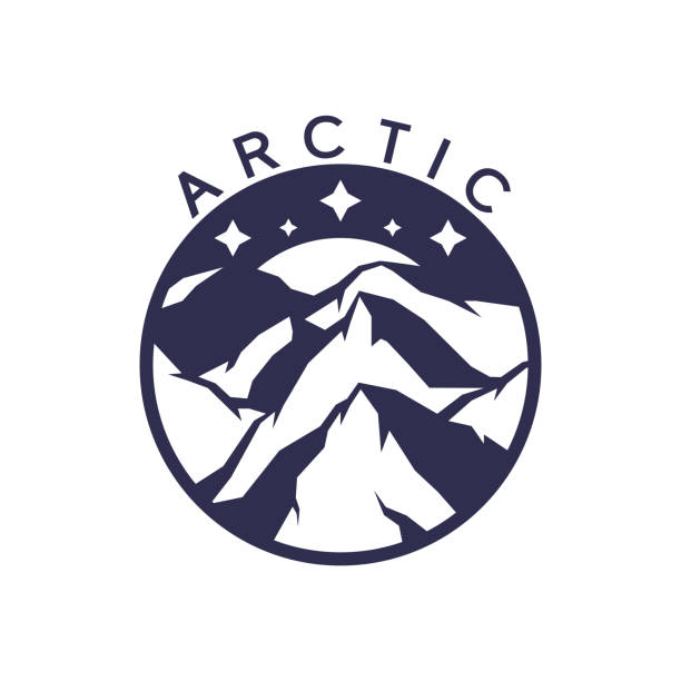 illustrations, cliparts, dessins animés et icônes de sommets de montagne, soleil et étoile - sign hiking north sport symbol