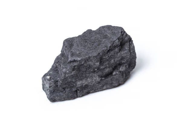 istock Natural wood charcoal Isolated on white 1169295965
