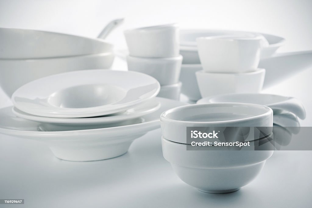 Biały Crockery - Zbiór zdjęć royalty-free (Porcelana)