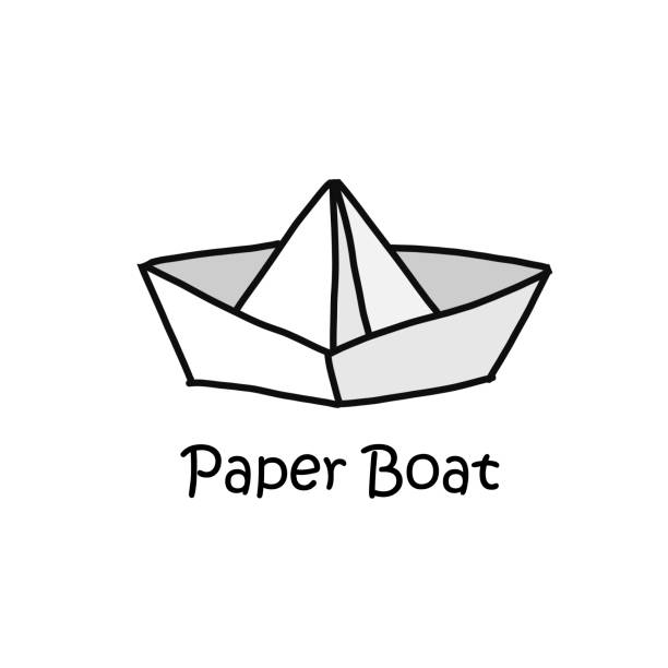 Paper Boat Cartoon Concept Style Logotype Stock Illustration - Download  Image Now - Paper Boat, Illustration, Cartoon - iStock