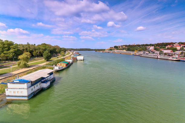 istock Floating houses on Sava River. 1169298706