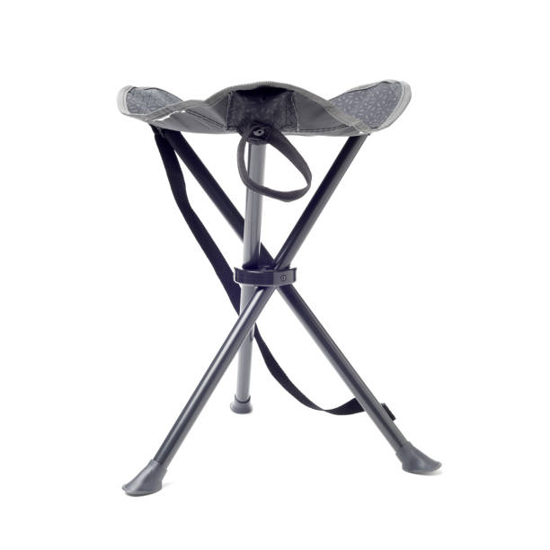 istock Three-legged tourist portable chair on white background 1169300182