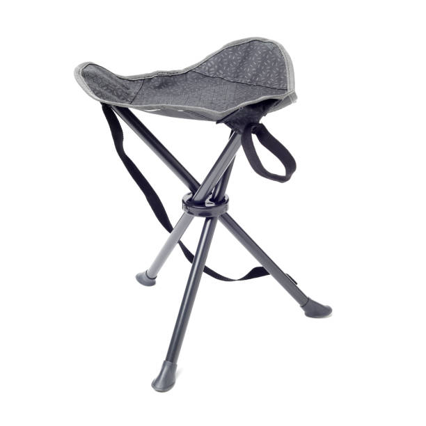 istock Three-legged tourist portable chair on white background 1169300217