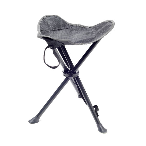 istock Three-legged tourist portable chair on white background 1169300224