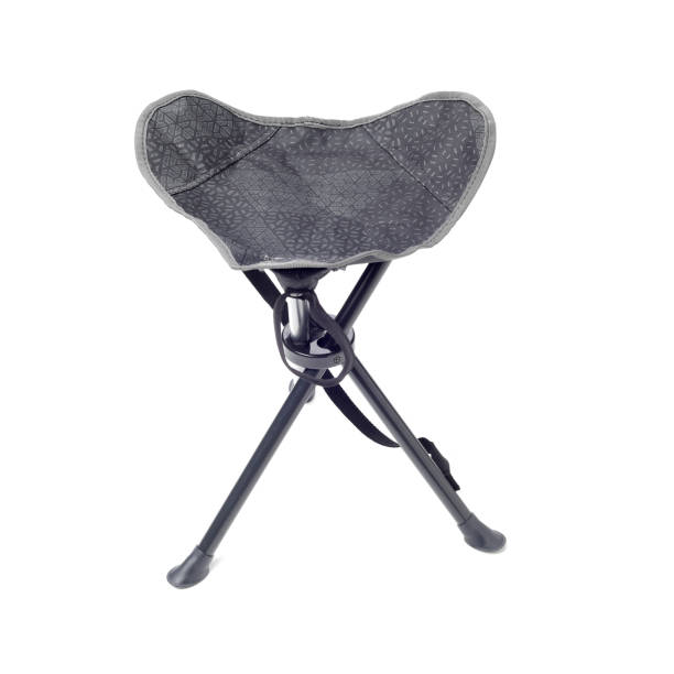 istock Three-legged tourist portable chair on white background 1169300252