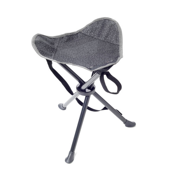 istock Three-legged tourist portable chair on white background 1169300283