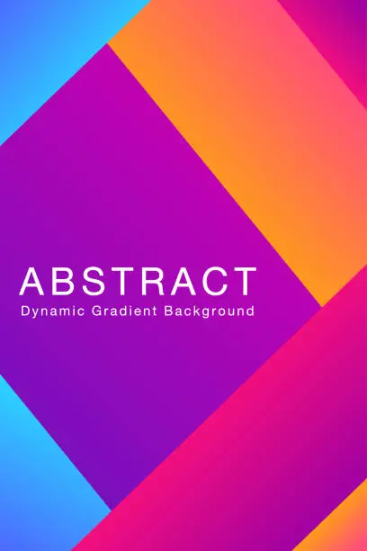 Vector illustration of cover design - abstract dynamic gradient background,vectical image