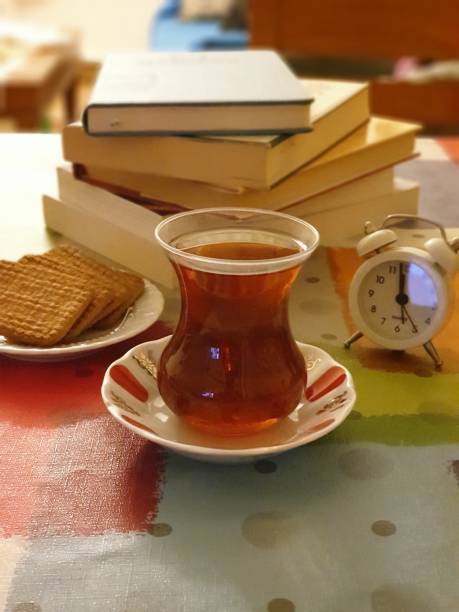 istock Sand Watch Style Turkish Tea Glass 1169301897