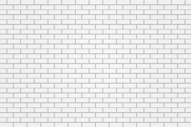 biały ceglany kafelek ściany kolor ilustracji wektor - background tile stock illustrations
