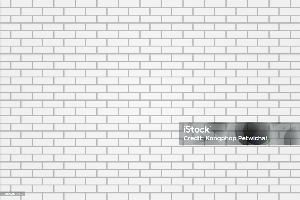 white brick tile wall background illustration vector Brick stock vector