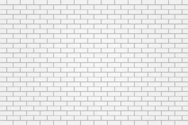 Vector illustration of white brick tile wall background illustration vector