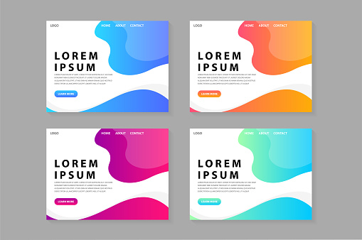 trendy colorful website template design illustration vector eps10