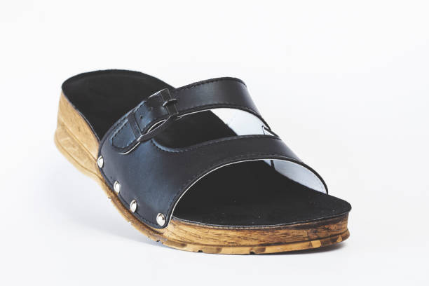 istock Orthopedic slipper isolated over background, top of view 1169302128