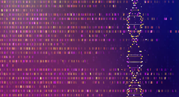 Big genomic data visualization vector art illustration