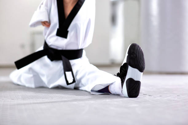 istock Close-up of a para-athlete doing leg splits 1169306516