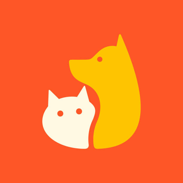 개와 고양이 로고 - pets stock illustrations
