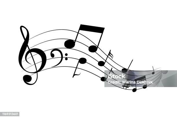El Sallayarak Notlar Ve Melodi Stok Vektör Sanatı & Müzik Notası‘nin Daha Fazla Görseli - Müzik Notası, Müzik, Vektör