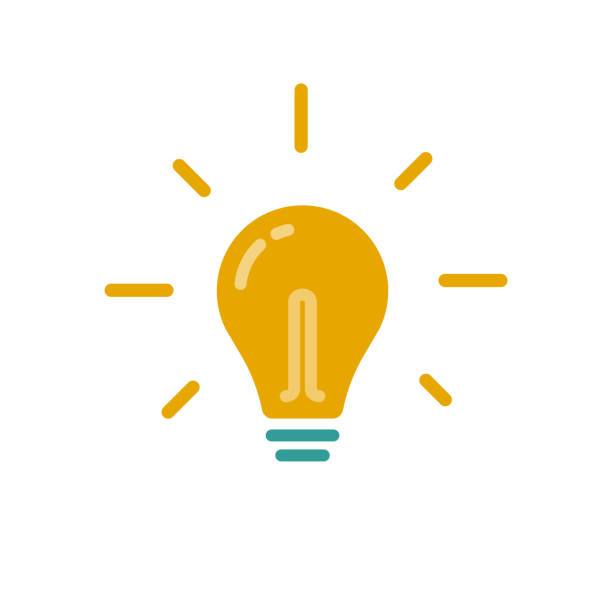 istock lightbulb icon vector symbol, flat cartoon light bulb color pictogram isolated, idea or innovation sign clipart 1169315132