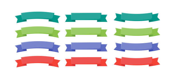 istock set of narrow color ribbons in flat 1169318382