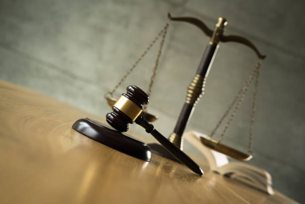 istock Law and Justice Concept Image, Grey stone background 1169321997