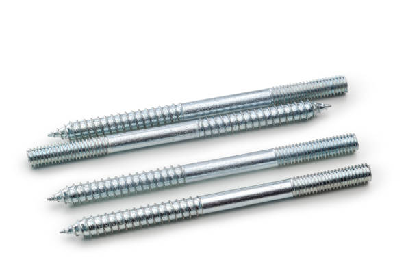 istock Dowel and screw isolated on white 1169323174