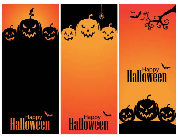Vector illustration of Happy Halloween background