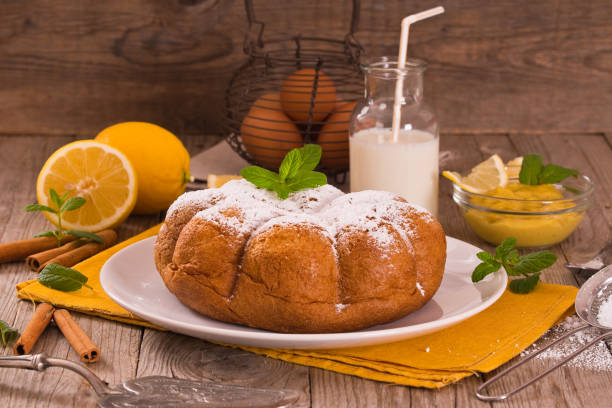 istock Cake with lemon cream filling. 1169327715