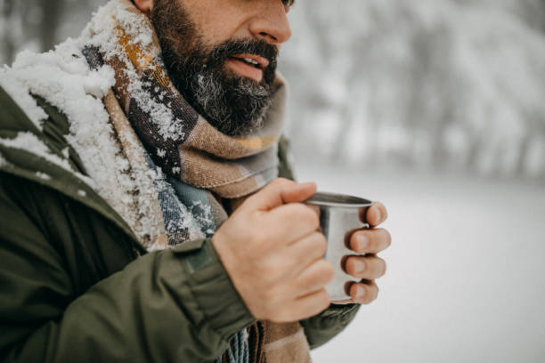 istock Man resting of long walk on mountain 1169327827