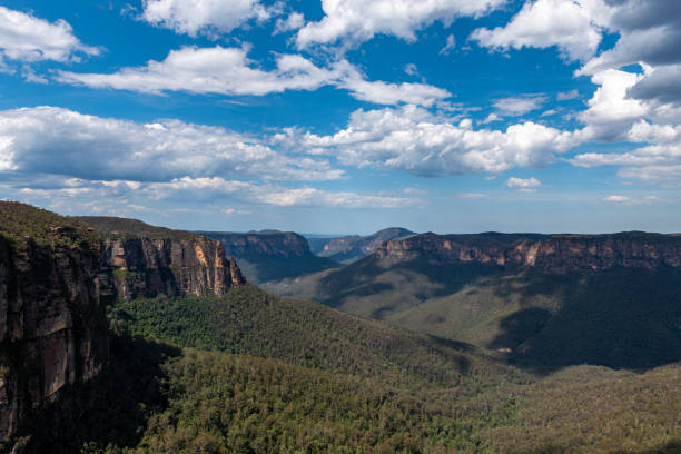 istock Blue mountains on a partially cloudy day 1169329204