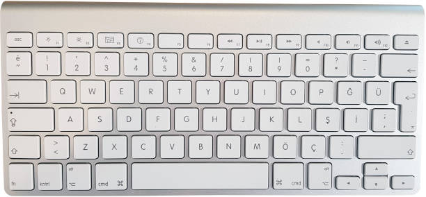 istock Top View Of White Wireless Keyboard 1169330830