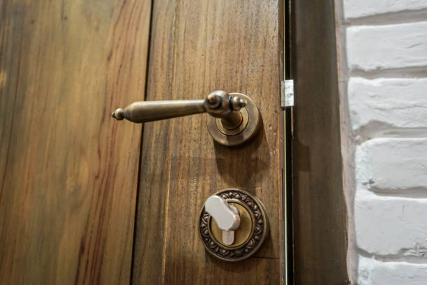 istock wooden door handles 1169331934