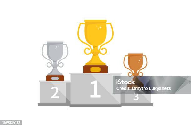 Winner Podium Stock Illustration - Download Image Now - Winners Podium, International Multi-Sport Event, Winning