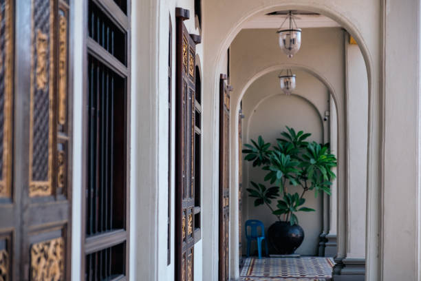 istock Beautiful old terrace decorated in Chinese style. 1169337103