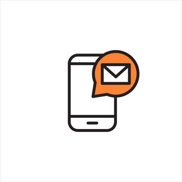 Receive message glyph design icon isolated on white. Usable design material. EPS vector illustration. Receive message glyph design icon isolated on white. Usable design material. EPS vector illustration. Morning routine. unread messages illustrations stock illustrations