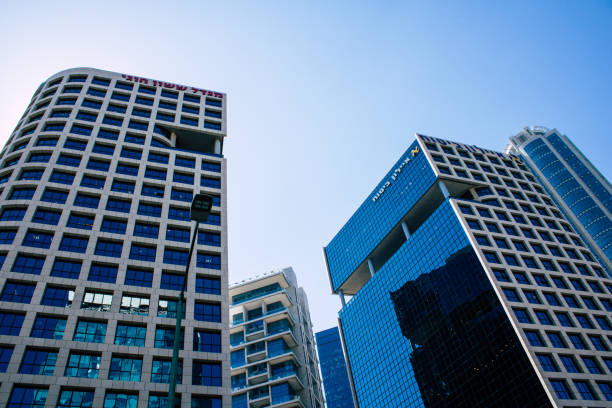Tel Aviv Israel August 17, 2019 View of building in the streets of Tel Aviv center in the afternoon