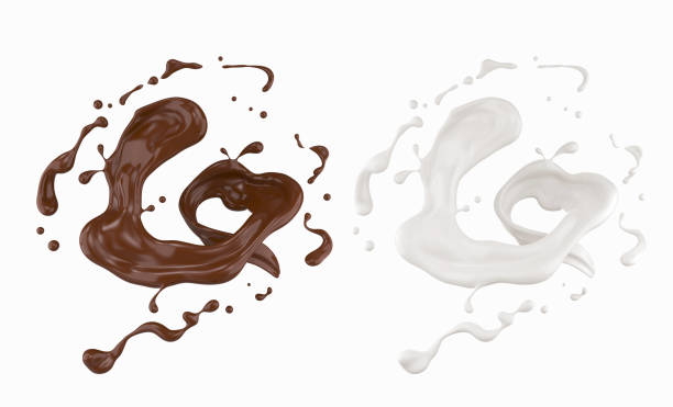istock chocolate and Milk splash. 1169344088