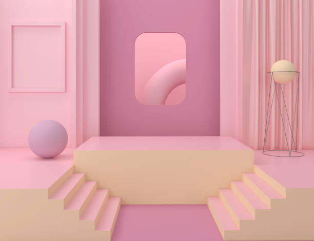 istock minimal pastel color podium display scene. 1169344111